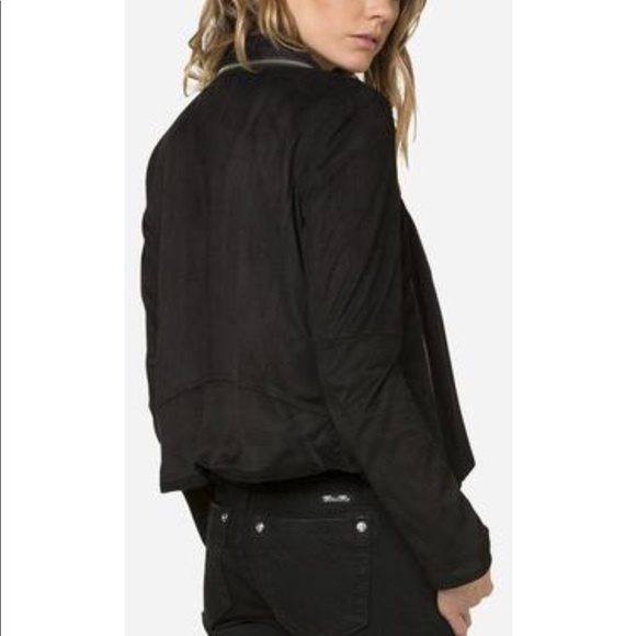 Miss Me Zip Detail Open Front Moto Jacket S Black - Picture 2 of 8